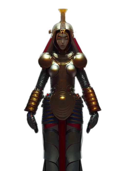 robot, staff, concept art, fantasy art, 3d render, pixel art, dark, symmetry transparent PNG cut-out