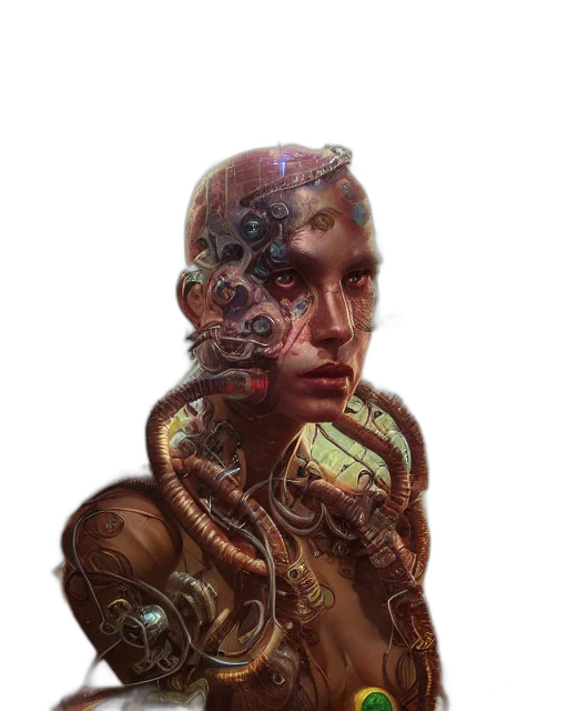 robot, face, mask, creature transparent PNG cut-out