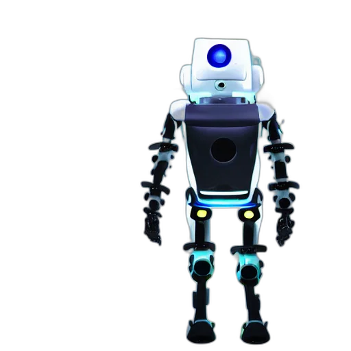 robot, 3d render, concept art, pixel art, cyberpunk, futuristic transparent PNG cut-out