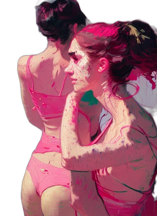 dress, concept art, comic book art, cyberpunk transparent PNG cut-out