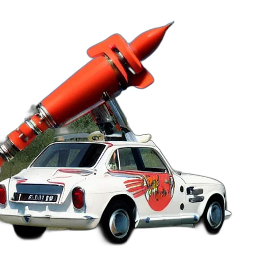 weapon, car, staff, 3d render transparent PNG cut-out