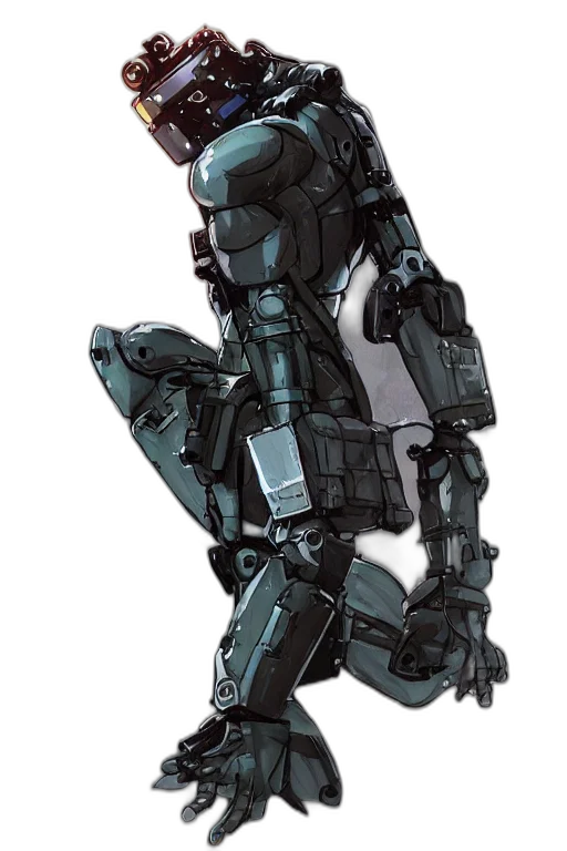 robot, weapon, concept art, cyberpunk transparent PNG cut-out