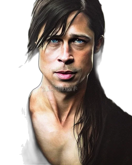 face, hair, animal, photorealistic, comic book art, fantasy art, concept art, long transparent PNG cut-out
