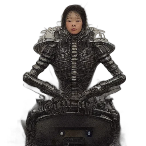 robot, face, dress, creature, cyberpunk, concept art, photorealistic, 3d render transparent PNG cut-out