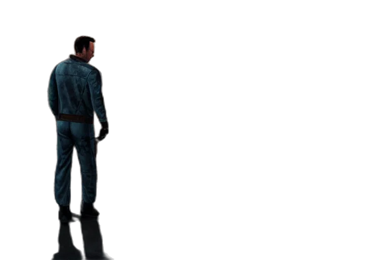 jacket, robot, staff, weapon transparent PNG cut-out