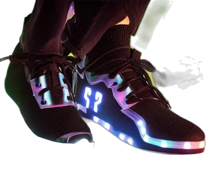 shoes, cyberpunk, 3d render, concept art transparent PNG cut-out