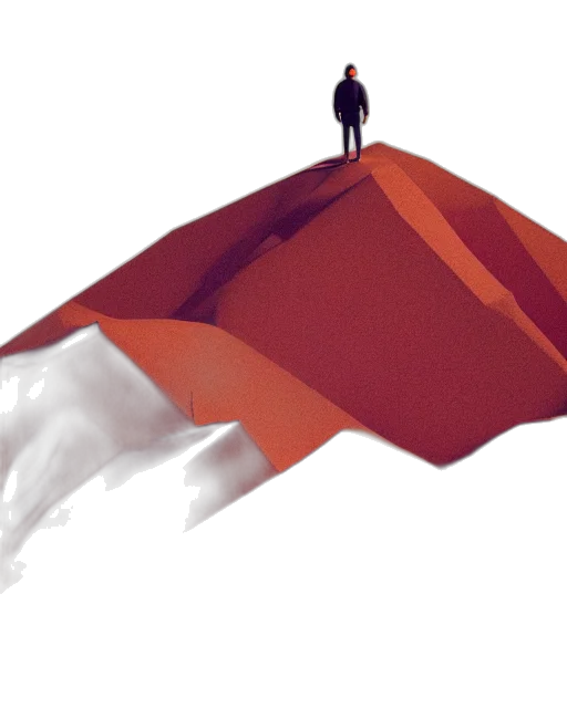 umbrella, 3d render, concept art, red transparent PNG cut-out