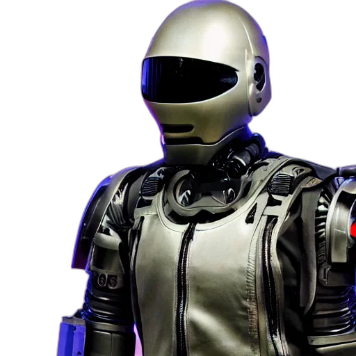 robot, 3d render, cyberpunk, concept art transparent PNG cut-out