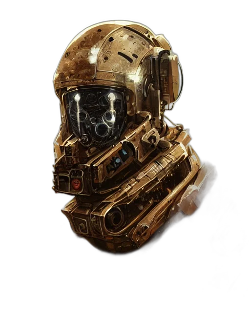 mask, robot, face, jewelry, concept art, 3d render, photorealistic, cyberpunk transparent PNG cut-out