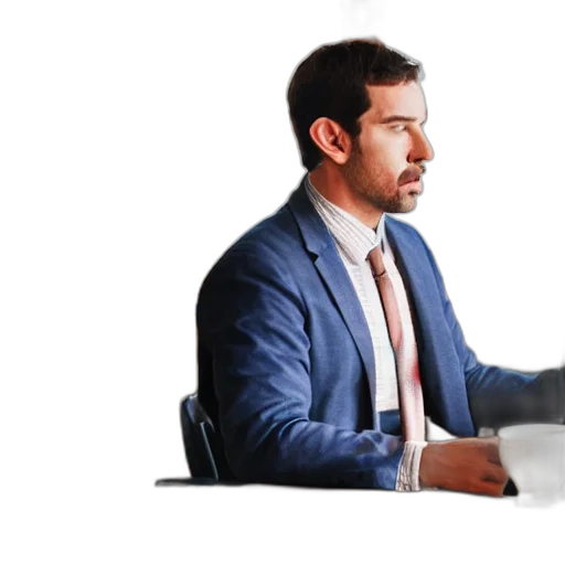 staff, furniture, jacket, 3d render, photorealistic, office, scene, man transparent PNG cut-out