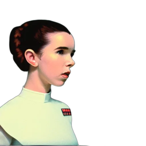 face, robot, staff, hair, 3d render, concept art, photorealistic, pixel art transparent PNG cut-out