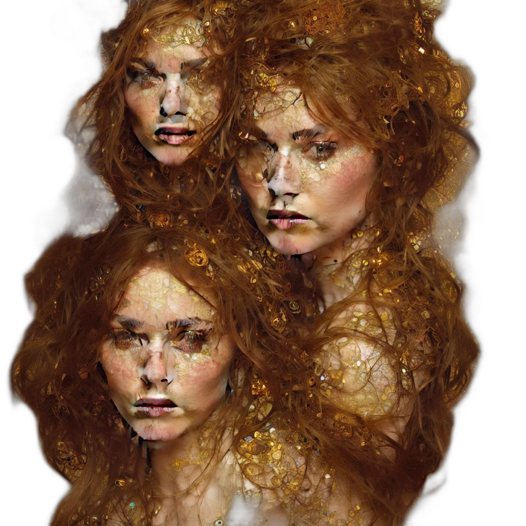 hair, face, mask, crown transparent PNG cut-out