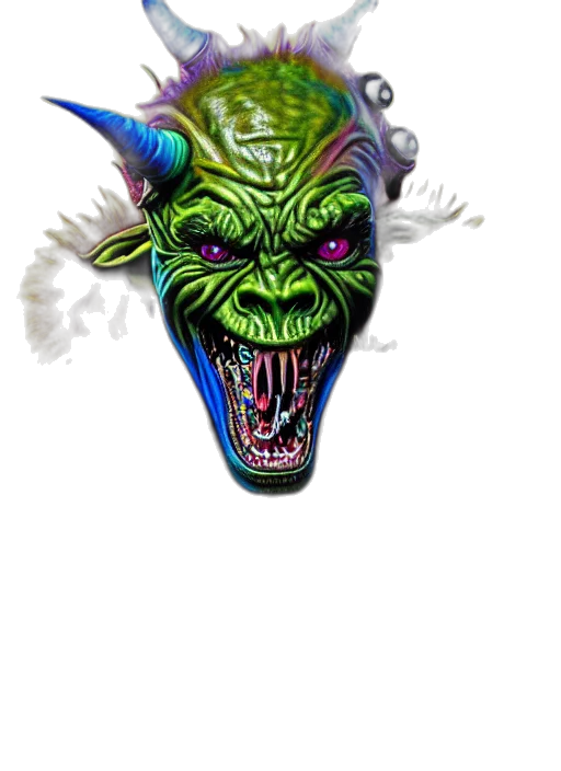 mask, creature, staff, face, concept art, fantasy art, 3d render, photorealistic transparent PNG cut-out