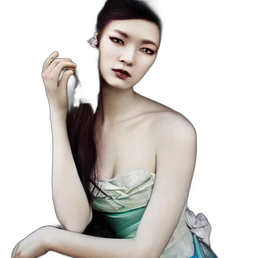 dress, jewelry, face, mask, photorealistic, fantasy art, oil painting, concept art transparent PNG cut-out
