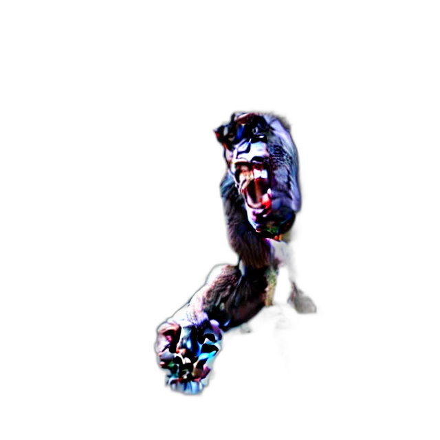 creature, animal, robot, mask, 3d render, pixel art, concept art, photorealistic transparent PNG cut-out