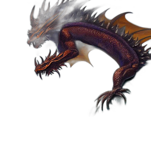 dragon, creature, animal, staff, concept art, fantasy art, photorealistic, 3d render transparent PNG cut-out