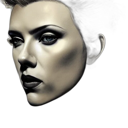 face, mask, crown, photorealistic, 3d render, concept art, fantasy art, monochrome transparent PNG cut-out