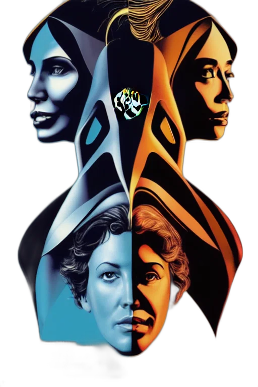 crown, face, comic book art, concept art, outer space, way, artificial, inteligenece transparent PNG cut-out