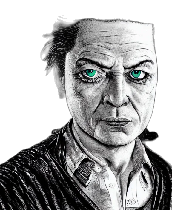 face, mask, comic book art, cartoon, concept art, photorealistic, highly, detailed transparent PNG cut-out