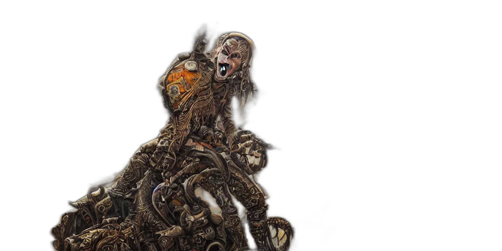 creature, concept art, fantasy art, highly, detailed, oil, painting, dan transparent PNG cut-out