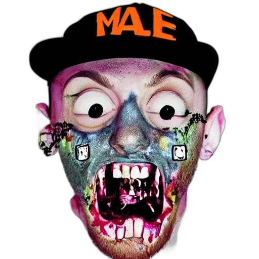 mask, face, creature, cartoon, concept art, photorealistic, cyberpunk, neon transparent PNG cut-out