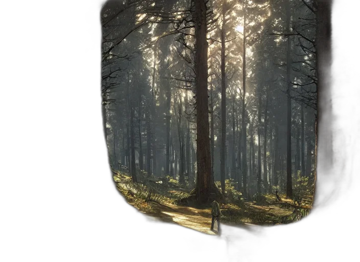 tree, jacket, hat, mask, photorealistic, concept art, 3d render, fantasy art transparent PNG cut-out
