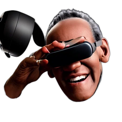 mask, face, robot, 3d render, concept art, ray, charles, headset transparent PNG cut-out