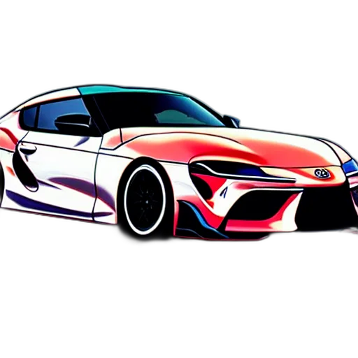 car, anime, 3d render, concept art transparent PNG cut-out