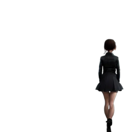 dress, jacket, robot, staff, 3d render, concept art, pixel art, photorealistic transparent PNG cut-out