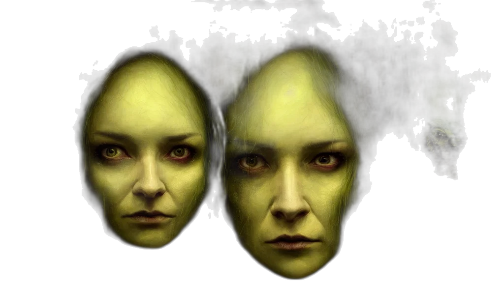mask, face, photorealistic, concept art, 3d render, fantasy art, outer space, green transparent PNG cut-out