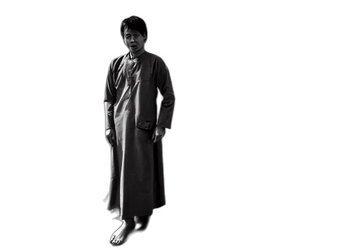 jacket, staff, dress, photorealistic, concept art, burmese, doctor, conte transparent PNG cut-out