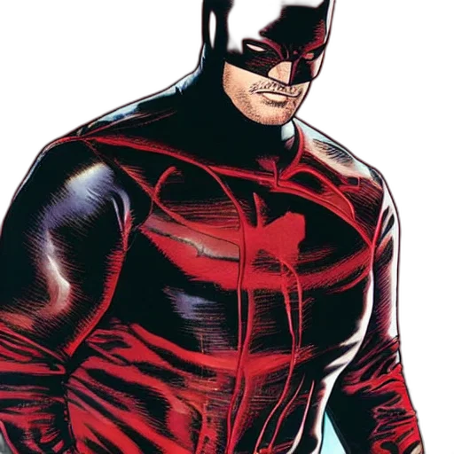 comic book art, concept art, red, daredevil transparent PNG cut-out