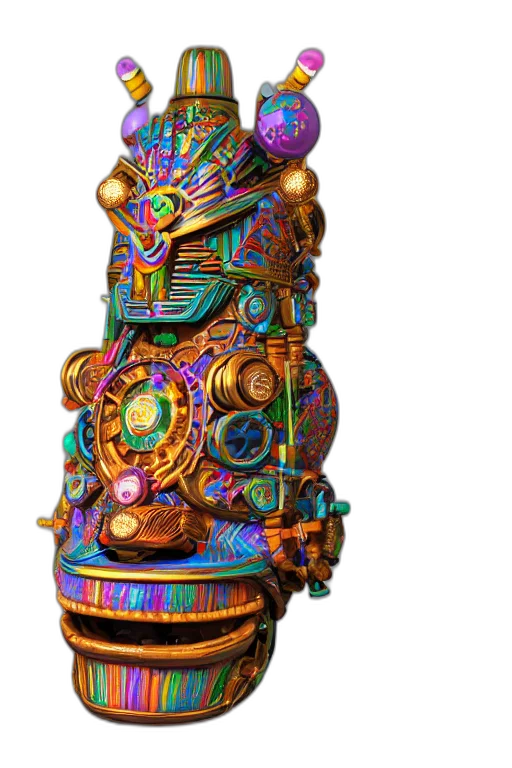 robot, jewelry, staff, mask transparent PNG cut-out