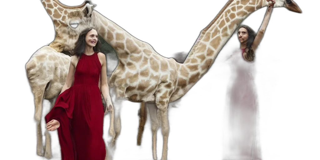 dress, animal, creature, photorealistic, concept art, fantasy art, watercolor, red transparent PNG cut-out