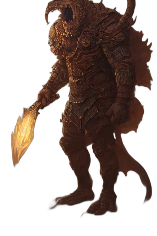 dragon, creature, staff, weapon transparent PNG cut-out