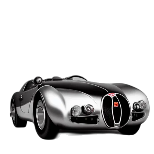 car, photorealistic, 3d render, concept art, cartoon, retro, futuristic, bugatti transparent PNG cut-out