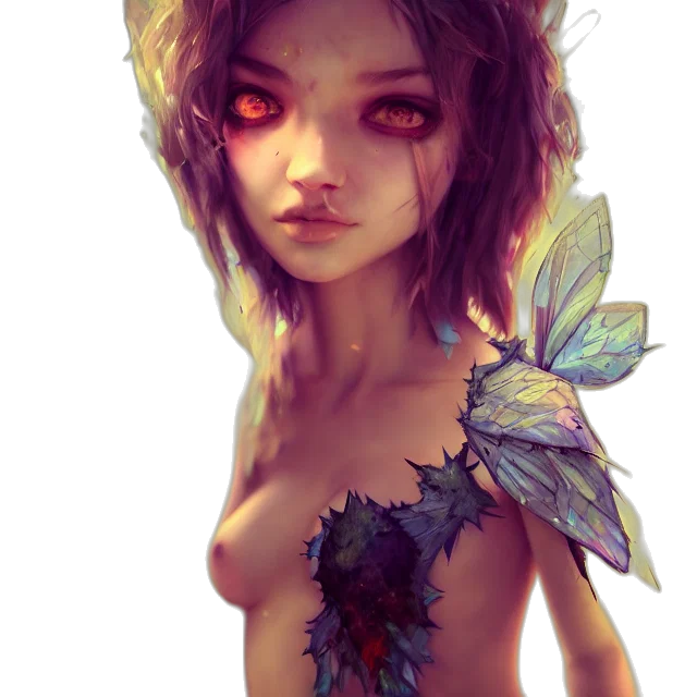 creature, face, fantasy art, concept art, pixel art, photorealistic, colorful, pastel transparent PNG cut-out