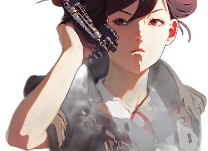 weapon, staff, face, sword, anime, concept art, pixel art, photorealistic transparent PNG cut-out