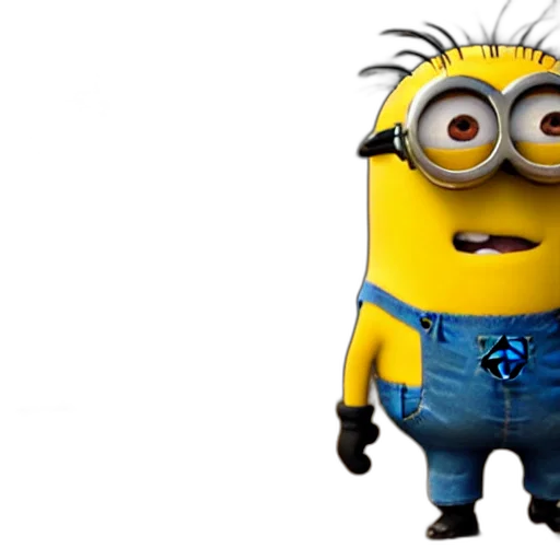 animal, staff, creature, 3d render, concept art, photorealistic, cartoon, minion transparent PNG cut-out