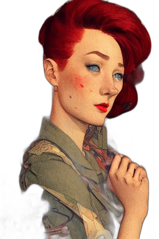 face, fantasy art, comic book art, concept art transparent PNG cut-out