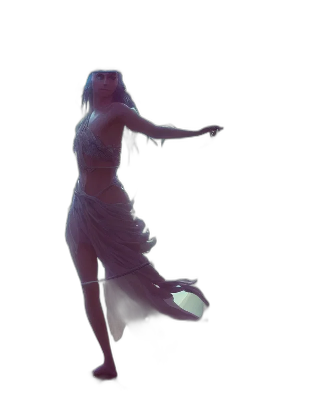 dress, staff, shoes, creature, concept art, fantasy art, 3d render, photorealistic transparent PNG cut-out