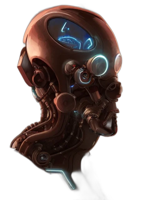 robot, mask, face, creature transparent PNG cut-out