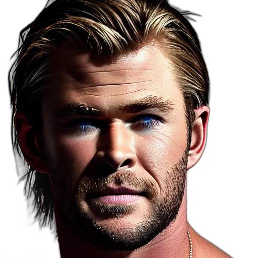 hair, face, photorealistic, comic book art transparent PNG cut-out