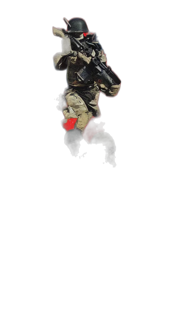 weapon, robot, staff, jacket transparent PNG cut-out