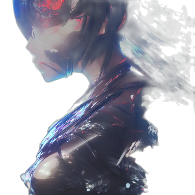 mask, face, robot, crown, concept art, cyberpunk, fantasy art, anime transparent PNG cut-out