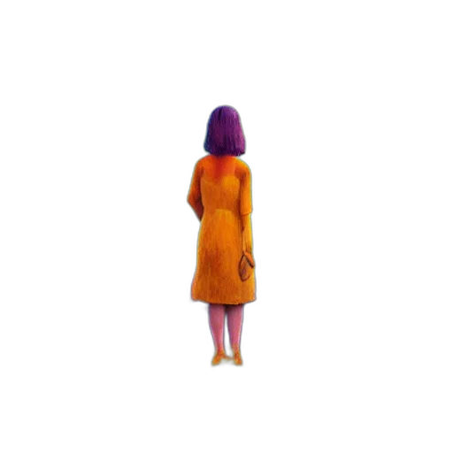 dress, jacket, hair, robot transparent PNG cut-out