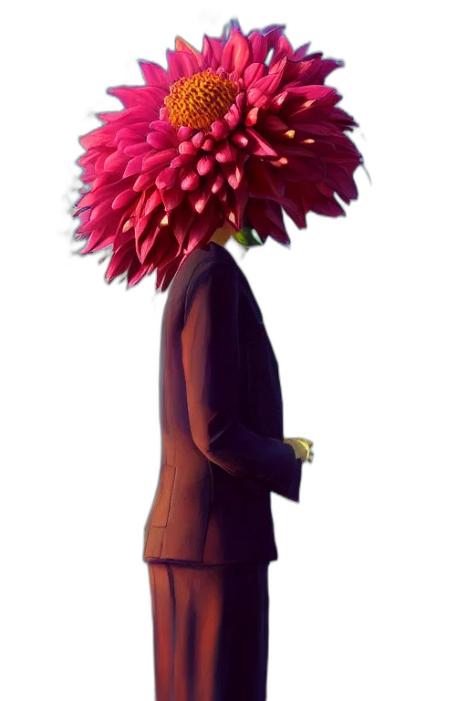 flower, staff, hat, crown, concept art, 3d render, photorealistic, fantasy art transparent PNG cut-out