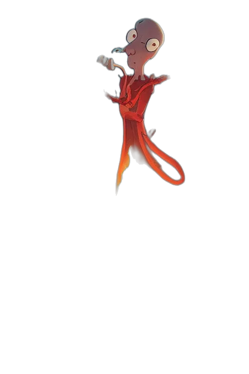 dragon, staff, weapon, creature transparent PNG cut-out
