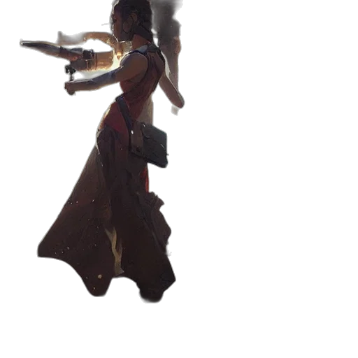 staff, weapon, sword, dress, concept art, 3d render, fantasy art, pixel art transparent PNG cut-out