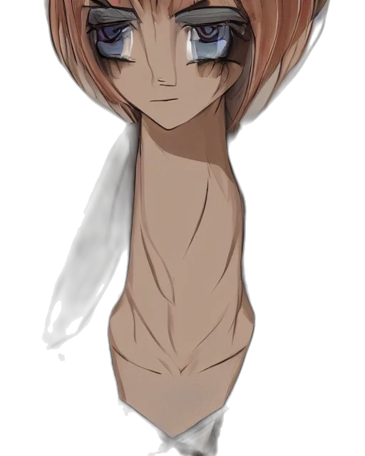 hair, creature, staff, weapon transparent PNG cut-out